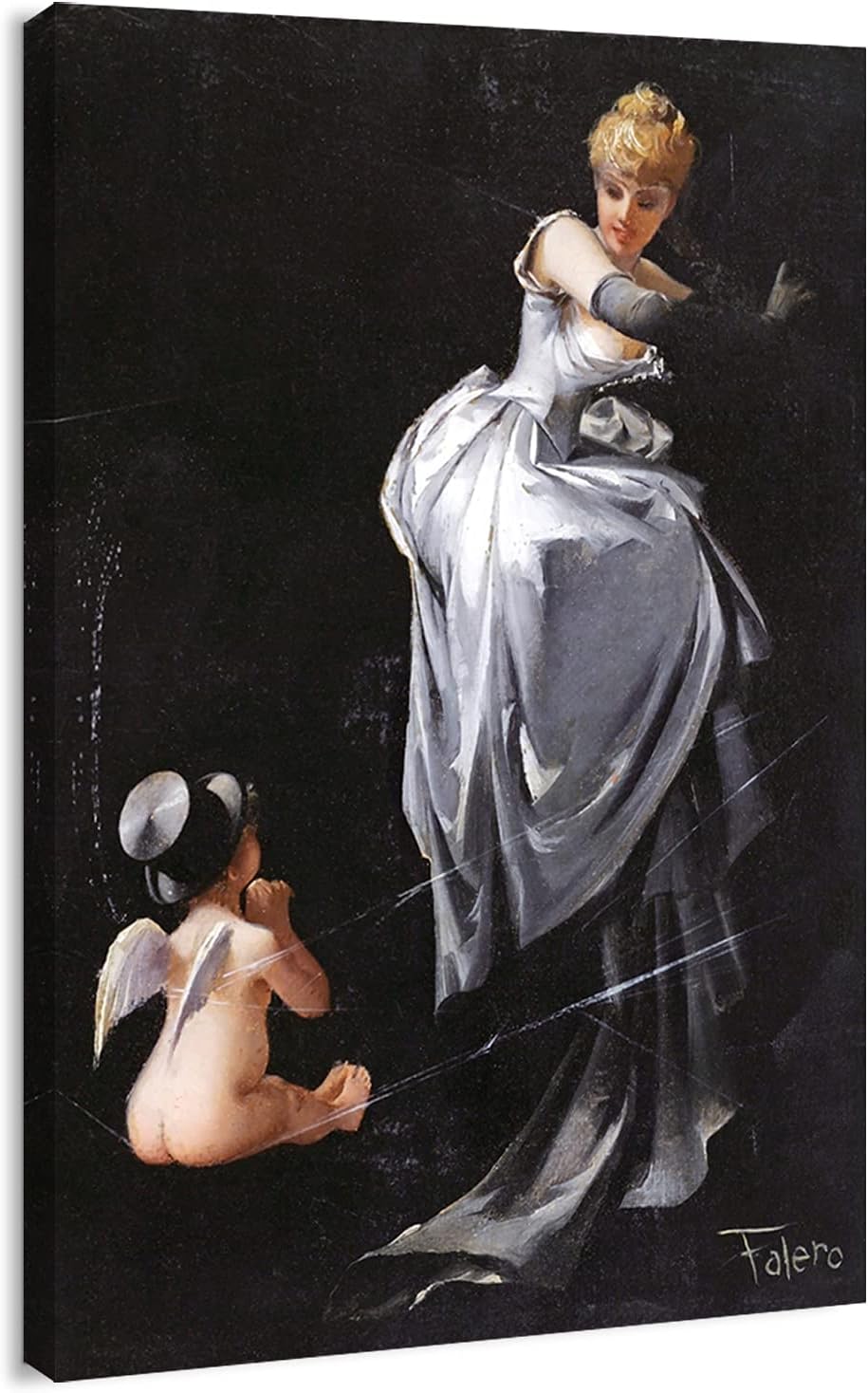 Canvas Print Wall Art - Caught in The Web by Luis Ricardo Falero - 16x24 inches