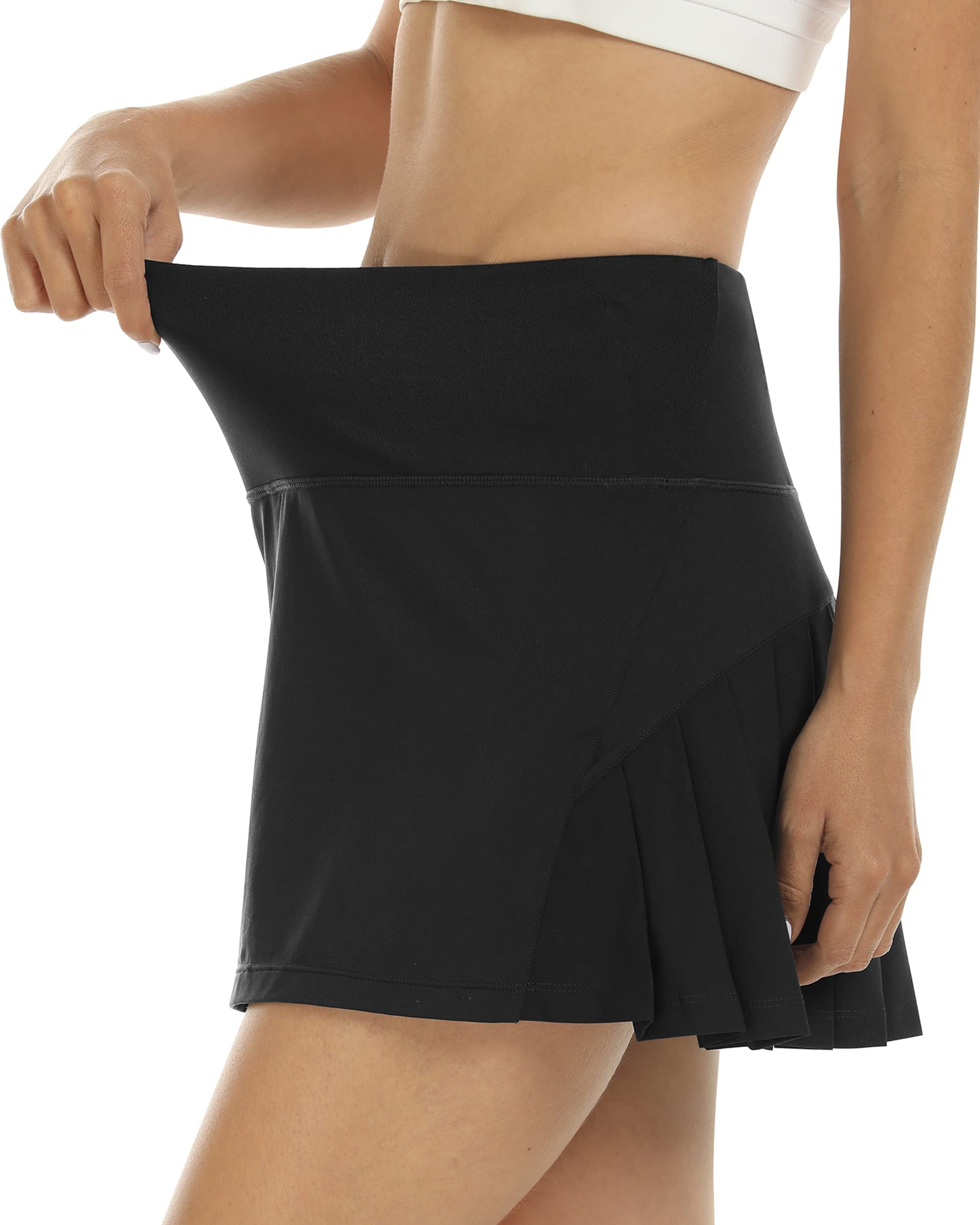MoFiz Jupe Short Tennis Femme Sport Golf Mini Jupe Plissée Courte avec Poche Skort