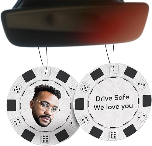 Vista 19 de Ambientadores personalizados con imagen – Ambientador personalizado para coche con cara divertida – Ambientador de aire personalizado para colgar