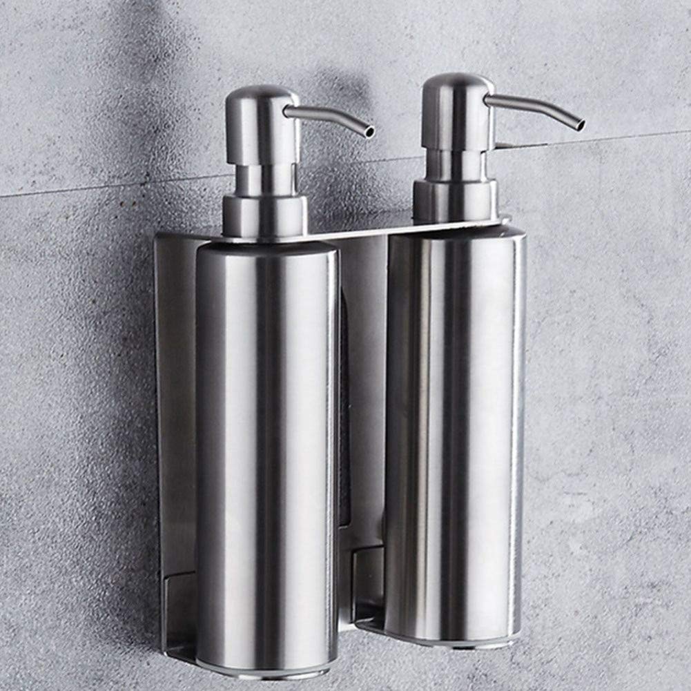 Dispenser di Sapone per Pressa A Mano Supporto per Sapone Liquido A Parete Contenitore di Sapone Vuoto Ricaricabile in Acciaio Inossidabile per Hotel di Casa