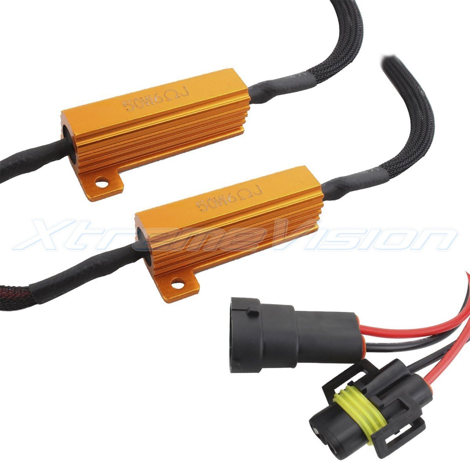 XtremeVision® LED Anti Flicker Resistor Decoder Plug and Play Error Free (1 Pair) - H11 / H9 / H8