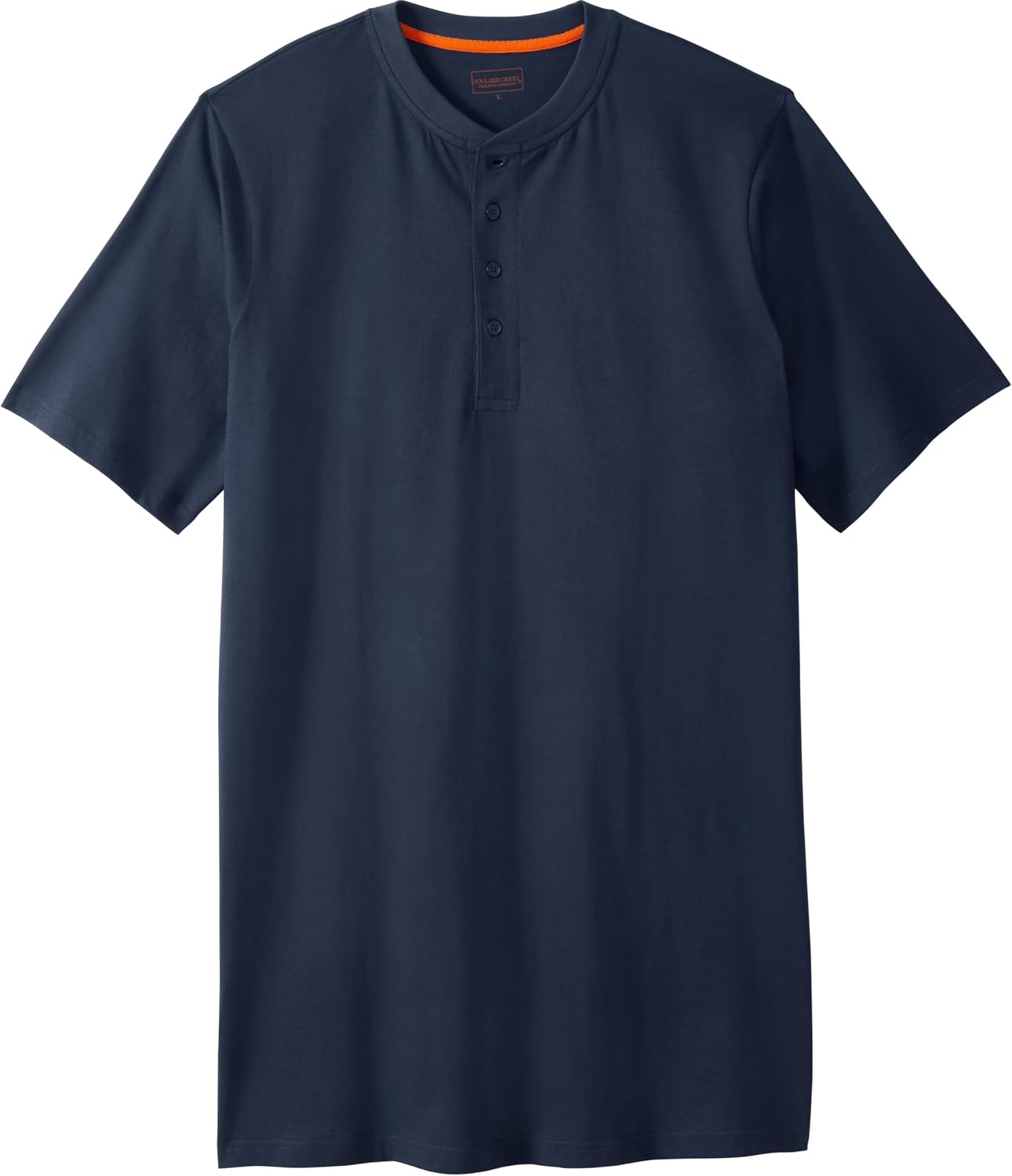 Boulder Creek by Kingsize Men's Big & Tall Heavyweight Longer-Length Short-Sleeve Henley Shirt