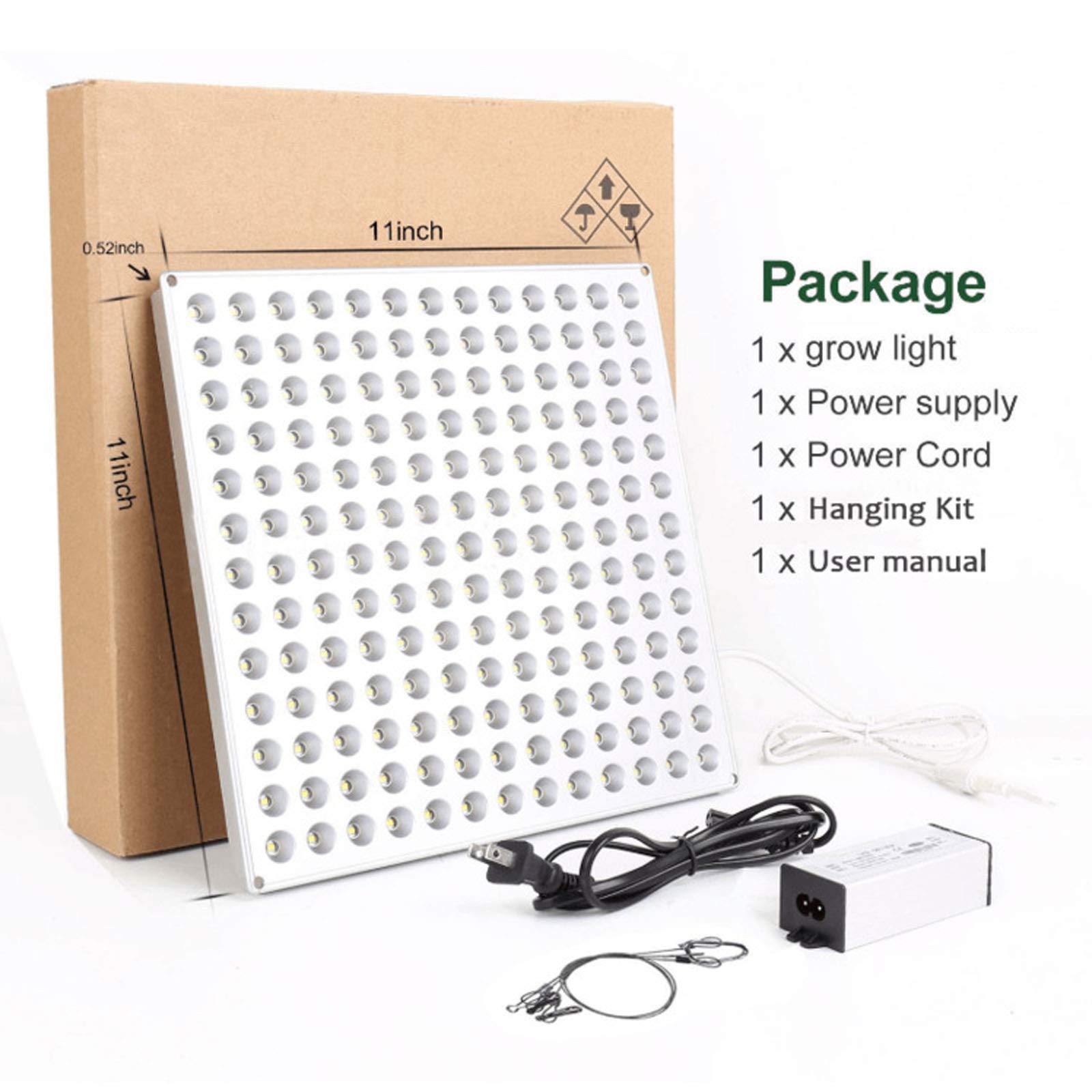 Luce LED per coltivazione di piante da 1000 W, luce per crescita di piante a spettro completo, utilizzata per piante da interno, verdure e fiori Luce per crescita in serra (169 LED Potenza effettiva