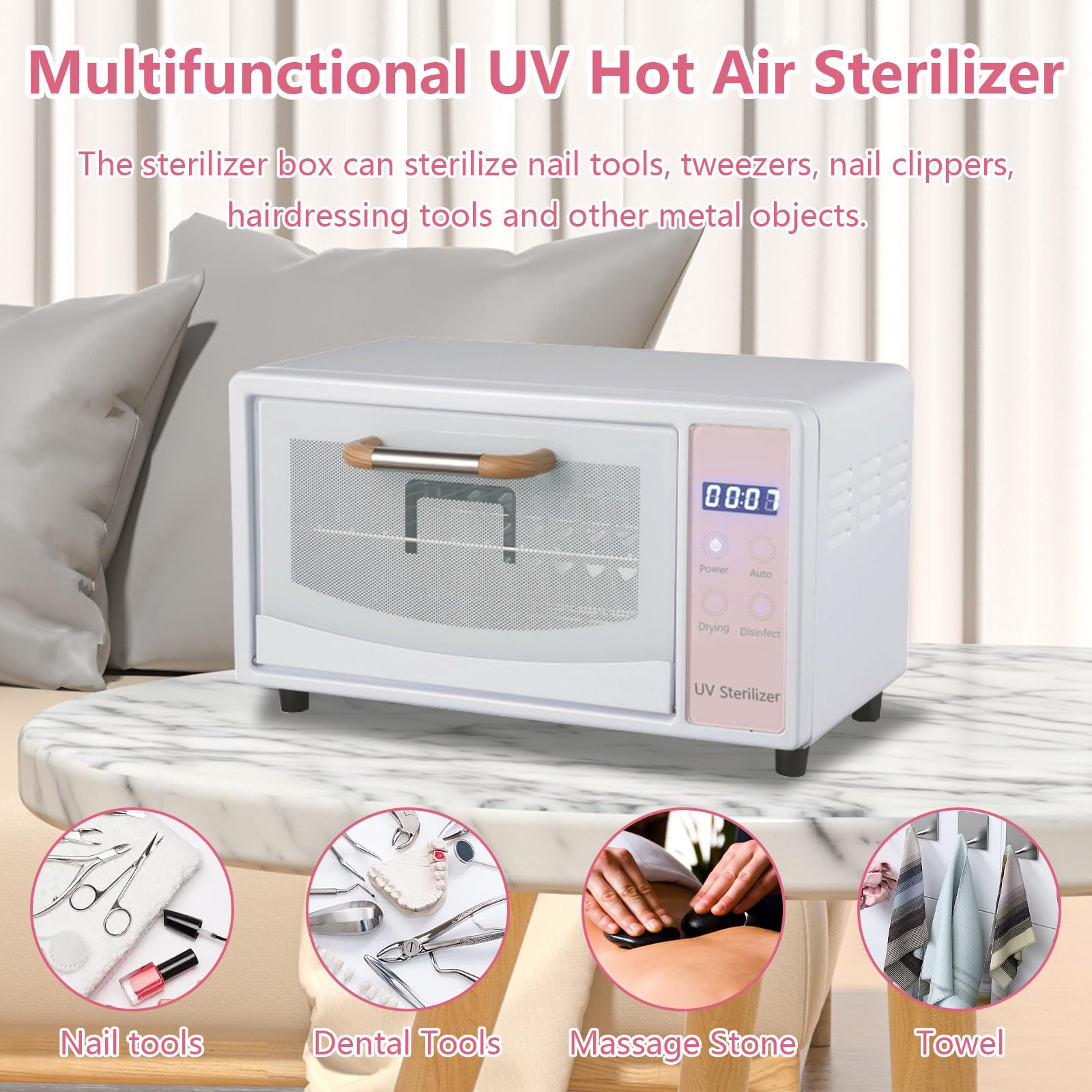 Sterylizator UV o wysokiej temperaturze, 10 l, profesjonalne narzędzia do paznokci, sterylizator UV, sterylizator gorącego powietrza UV do salonu, pedicure, stomatologii, manicure