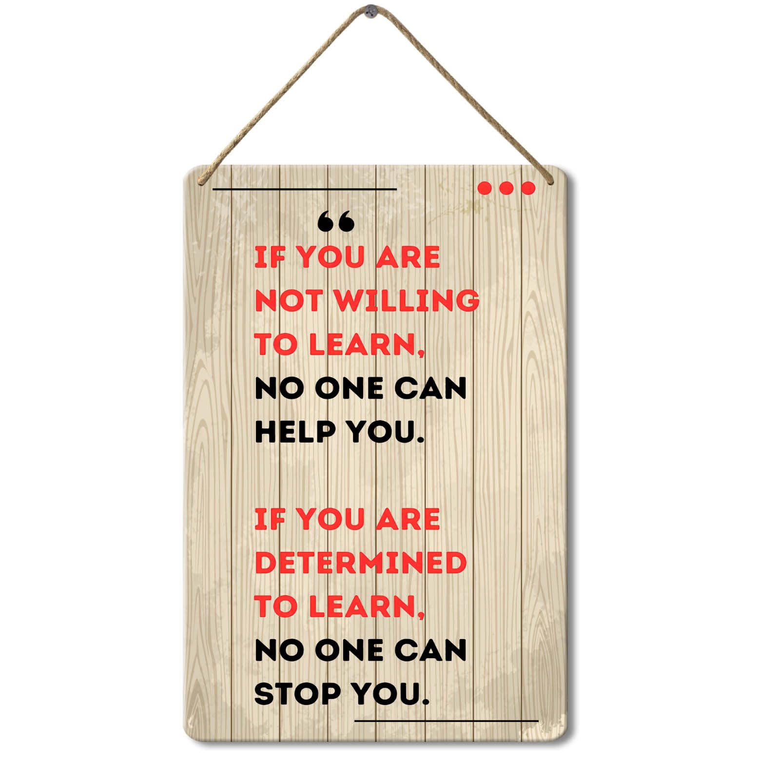 Wooden Sign Life Lesson Sign, 8x12 Inch, Inspirational Motivational Wall Art Decor