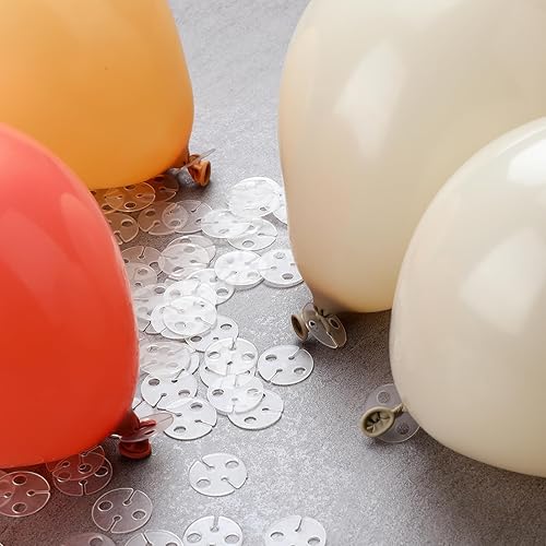 Miniatura 3 de Kigley 200 clips de globo transparentes blancos para sellar herramienta de corbata redonda de plástico, sujetadores para nudos rápidos, accesorios