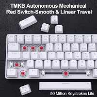 Dierya T68se Mechanikus Gamer Billentyűzet, 68 Gombos Kompakt Kialakítás, Lineáris Piros Kapcsolók, 19 Háttérvilágítási Mód, USB-C, Windows  3