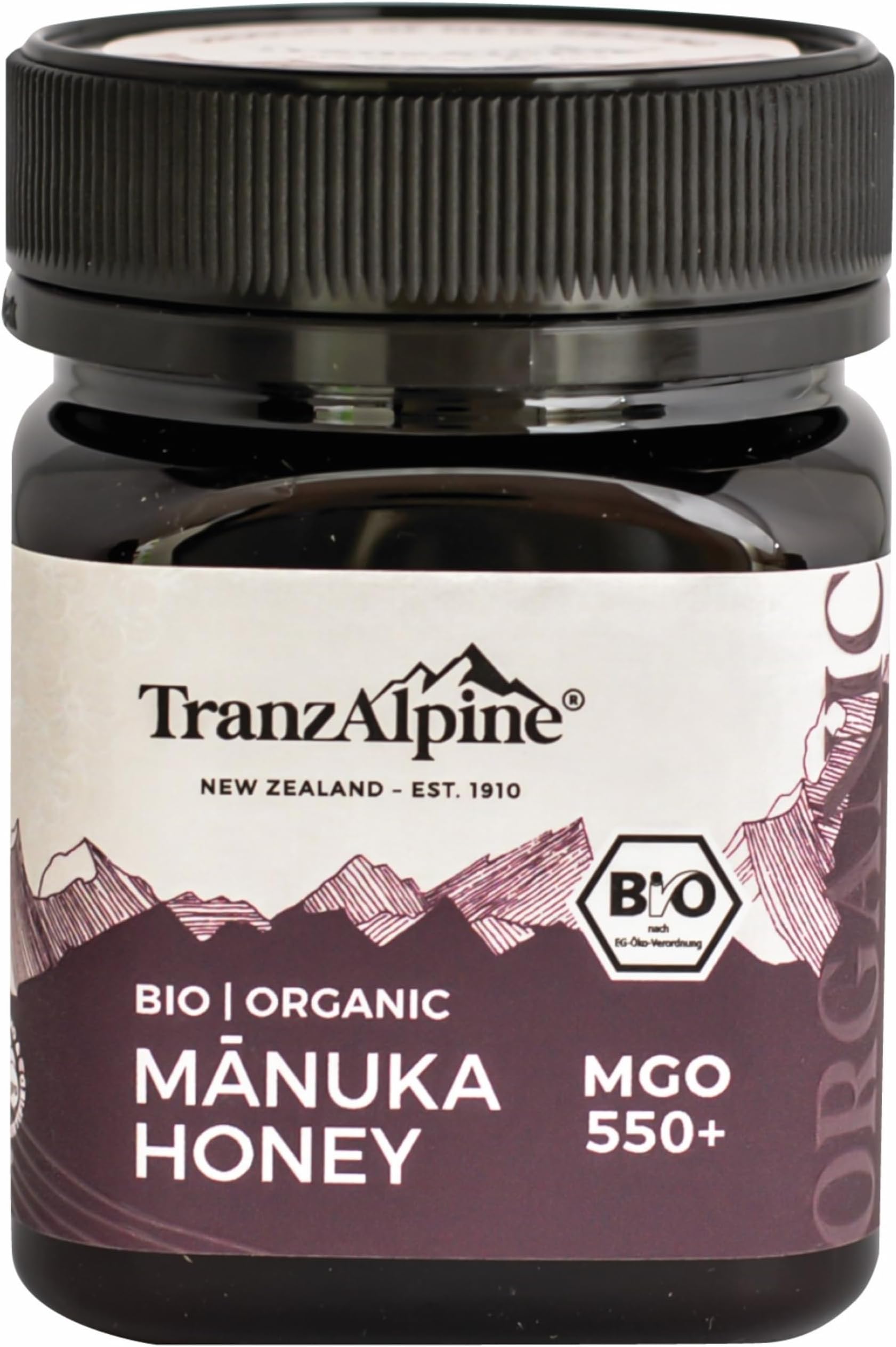 Manuka Honey MGO 550+ BIO 250 g - TRANZALPINEEU Organic