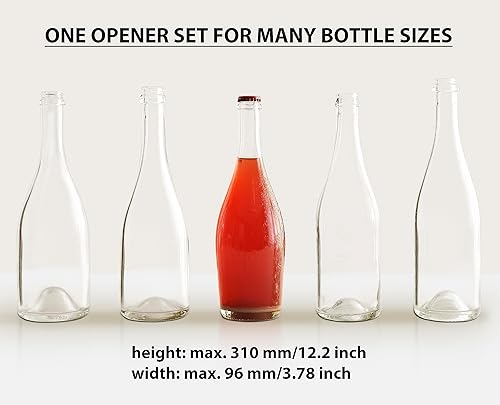 Miniatura 8 de Juego abridor de vino espumoso - Abrebotellas para vinos Pétillant Naturel. - Abrebotellas con corona para los amantes de Pét-Nat.