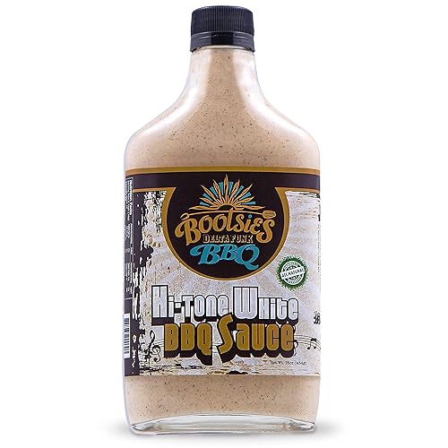 Hi-Tone - Salsa blanca para barbacoa, condimento y salsa de inmersión con vinagre y limón, salsa blanca sin gluten, 12.5 onzas - Bootsie's Delta