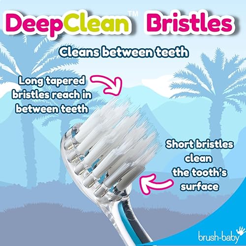 Miniatura 10 de Brush Baby KidzSonic - Cepillo de dientes eléctrico para niños a partir de 3 años, luces de discoteca, vibración suave y temporizador inteligente