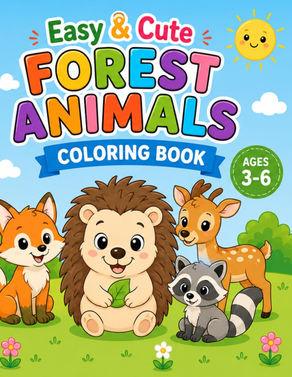 Easy & Cute Zoo Animals Coloring Book: Simple and Fun Zoo Animal Coloring Pages for Preschoolers and Kids Ages 3–6 (Easy & Cute Coloring Books for Kids Ages 3–6)