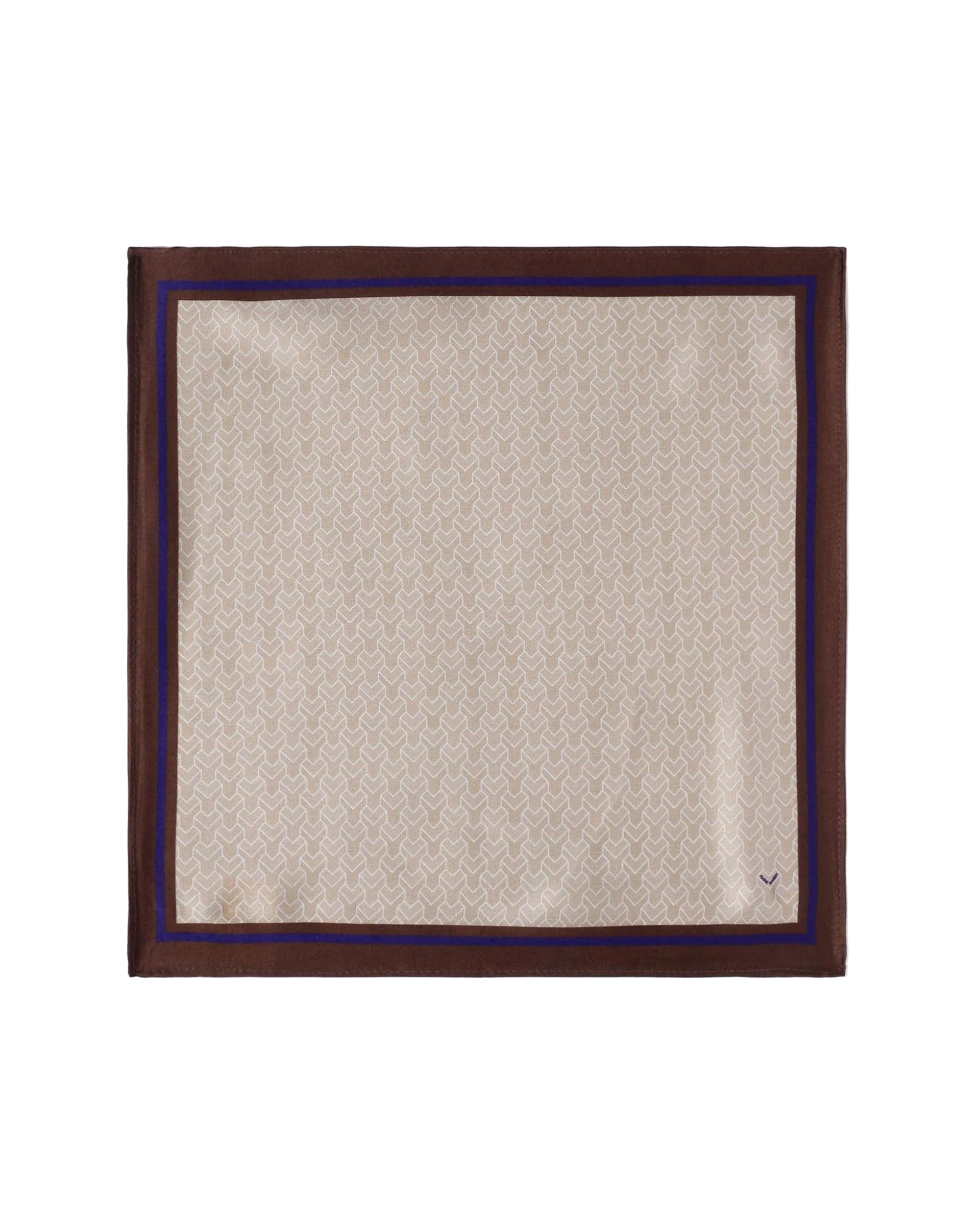 rare rabbit Men's Noaa Regular Geometric Silk Pocket Square | Black-picture-33
