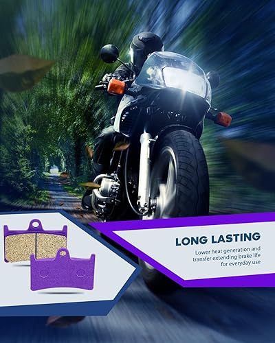 Miniatura 5 de ECCPP Pastillas de freno para Yamaha FZ1 FZ6 FZ8 YZF R1 R6 R6S YZF600R, FA380 FA174 Pastillas de freno delanteras+traseras