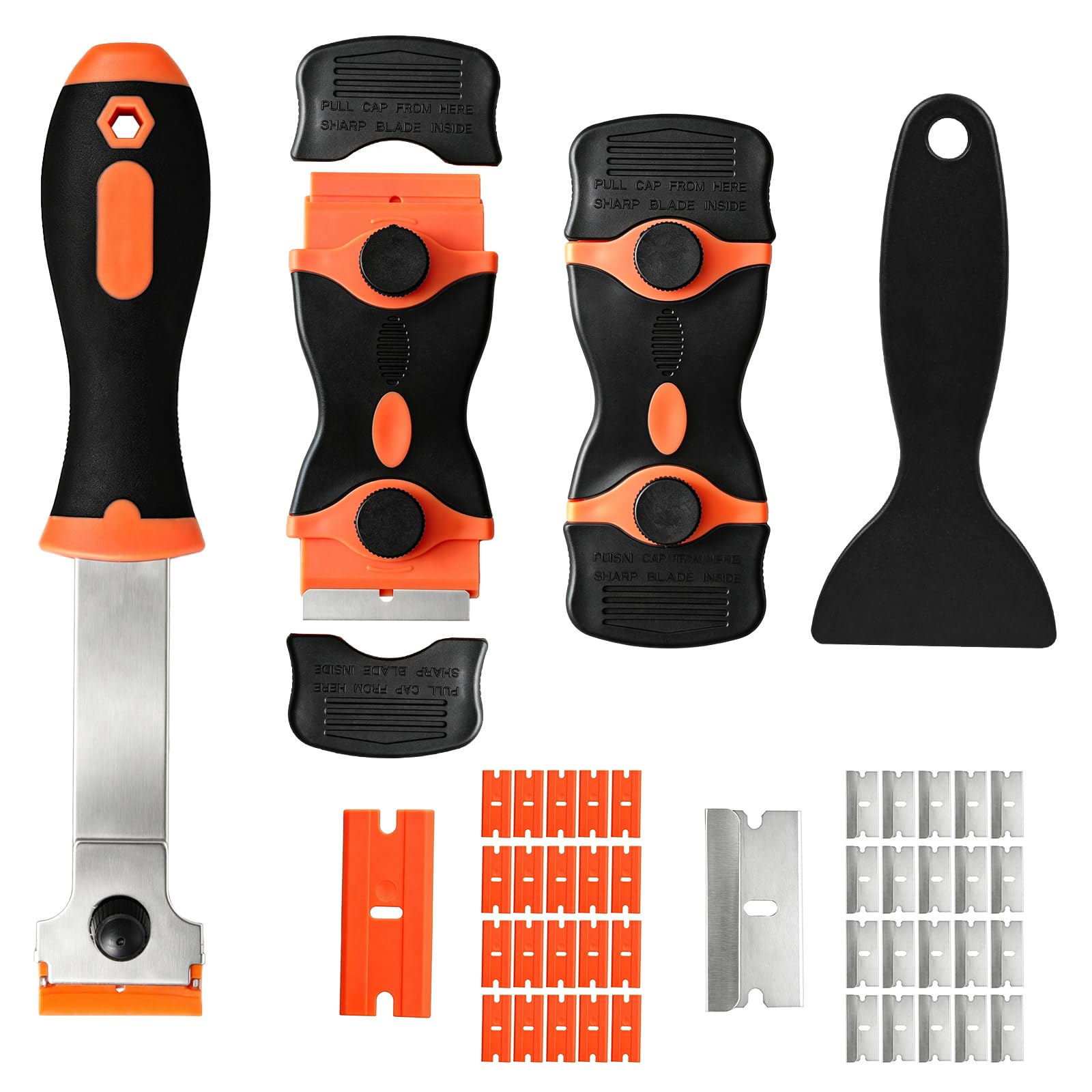 Window Scraper Tool, Double Edged Glass Scraper for Cleaning