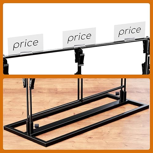 Miniatura 6 de Puricon Soporte de exhibición para papas fritas, 2 filas con 32 clips, soporte de chips para fiestas, venta al por menor, soporte para bolsas de