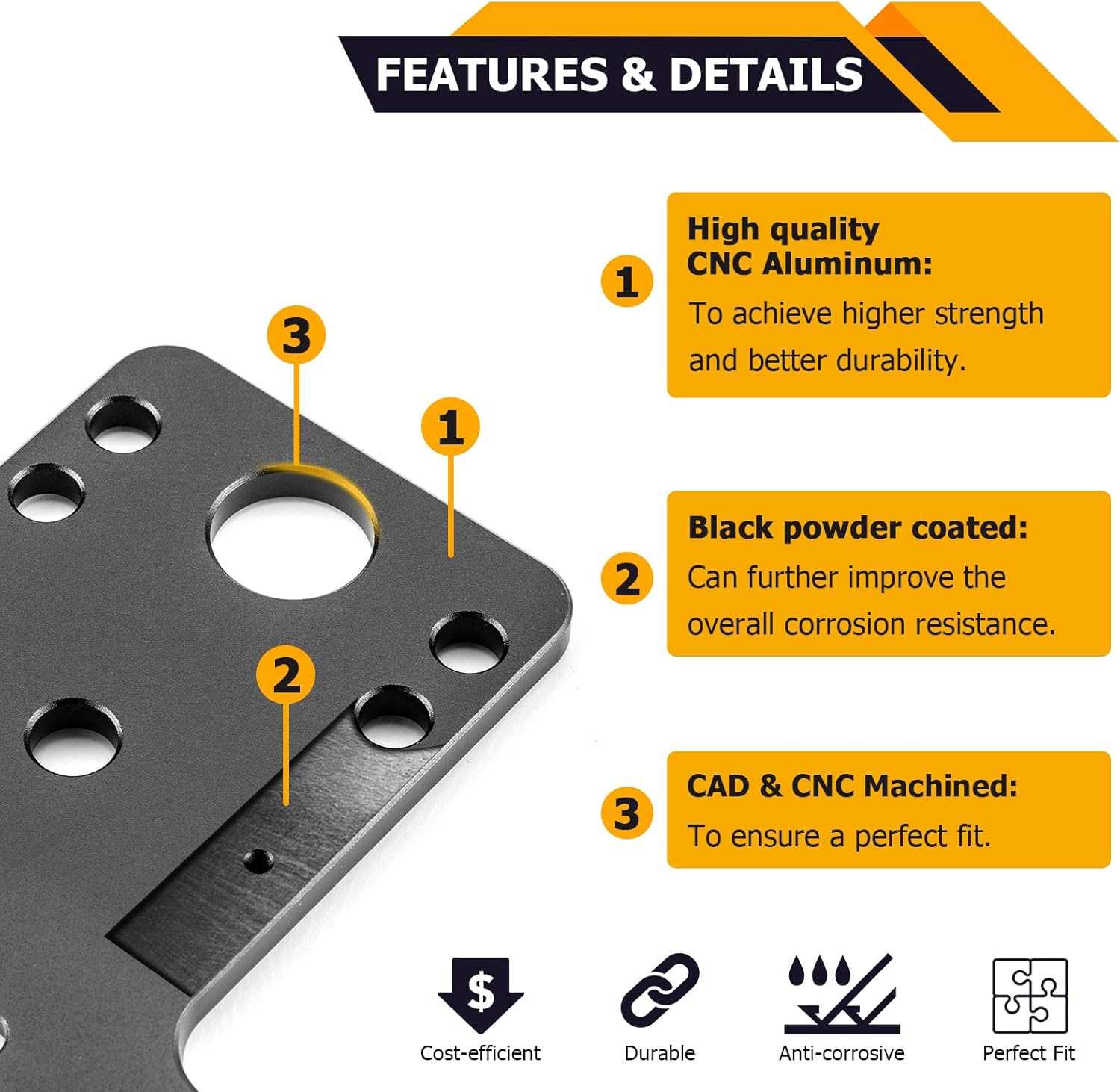 WeiSen X3 Plug & Play License Plate Bracket with Light & Auxiliary Power Plug/Harness LED License Holder Frame Mount Compatible with Can Am Maverick X3 2017-2026