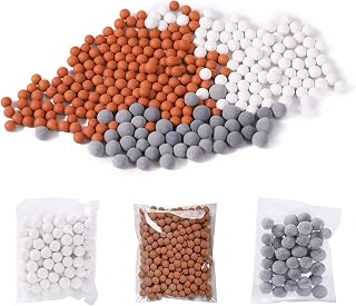 3 Packs Ionic Shower Head Filter Beads, Mineral Ball Negative Ion for Stone Shower Head, Hard Water Softening Filtration, Replacement Bio-Active Stone for Purifying Water (3 Sets)