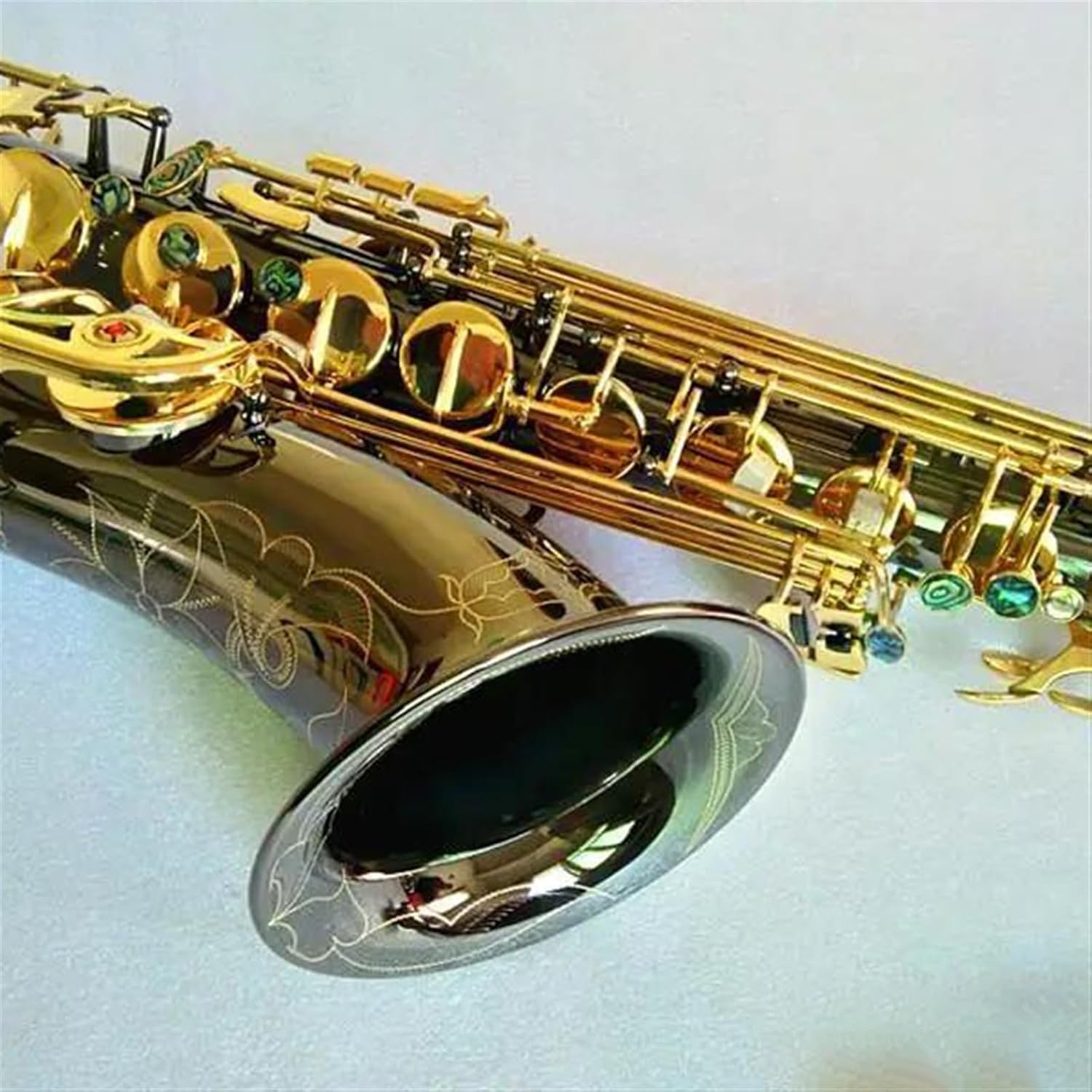 Saxofono Oro Nichel Nero Sax b tenore Piatto Sassofono Che Gioca professionalmente, Borsa b