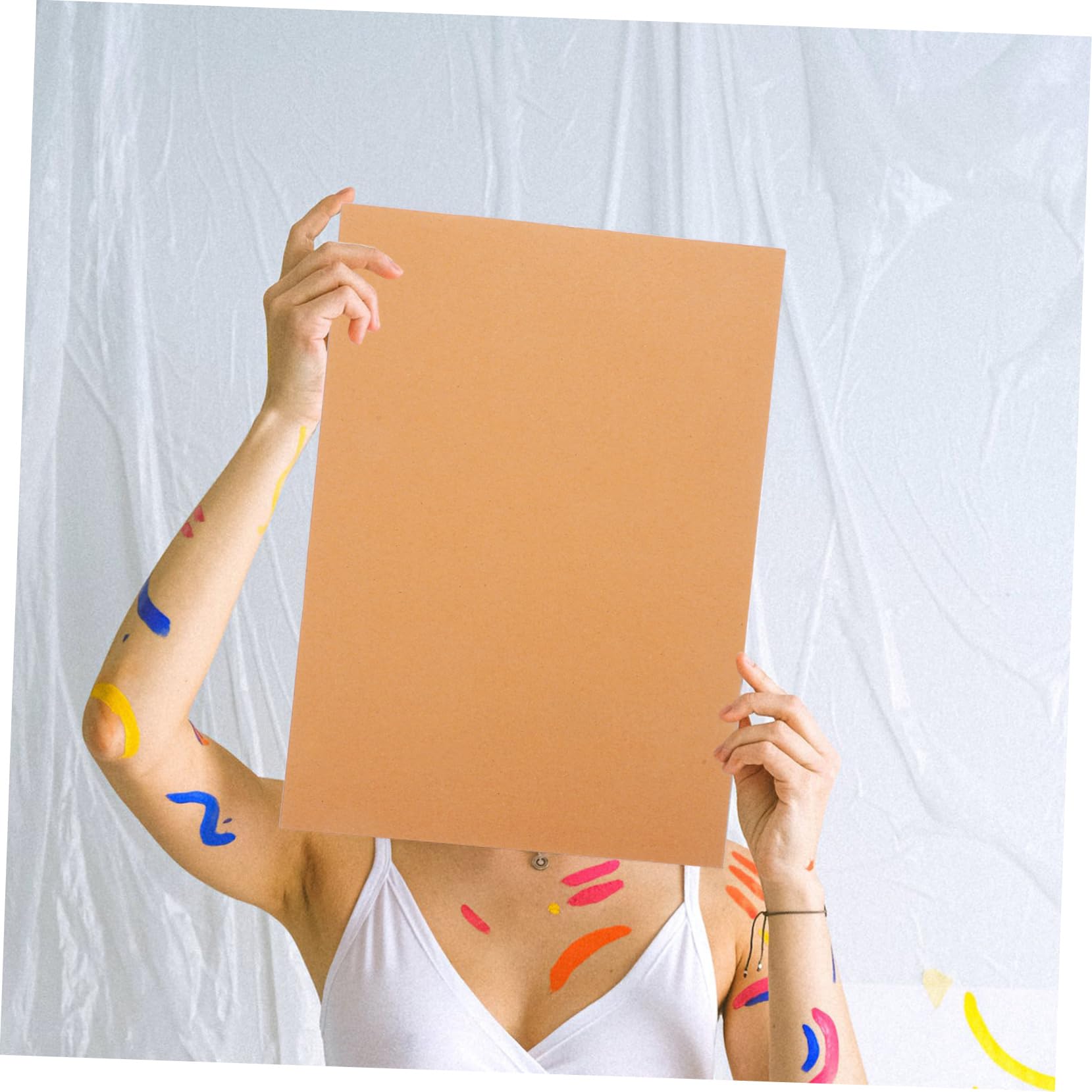Artibetter 100fogli Cartoncino Carta da Pacchi Chiari Materiali Fai da Te per Origami Scrapbooking Taglio della Carta e Creazioni Artigianali