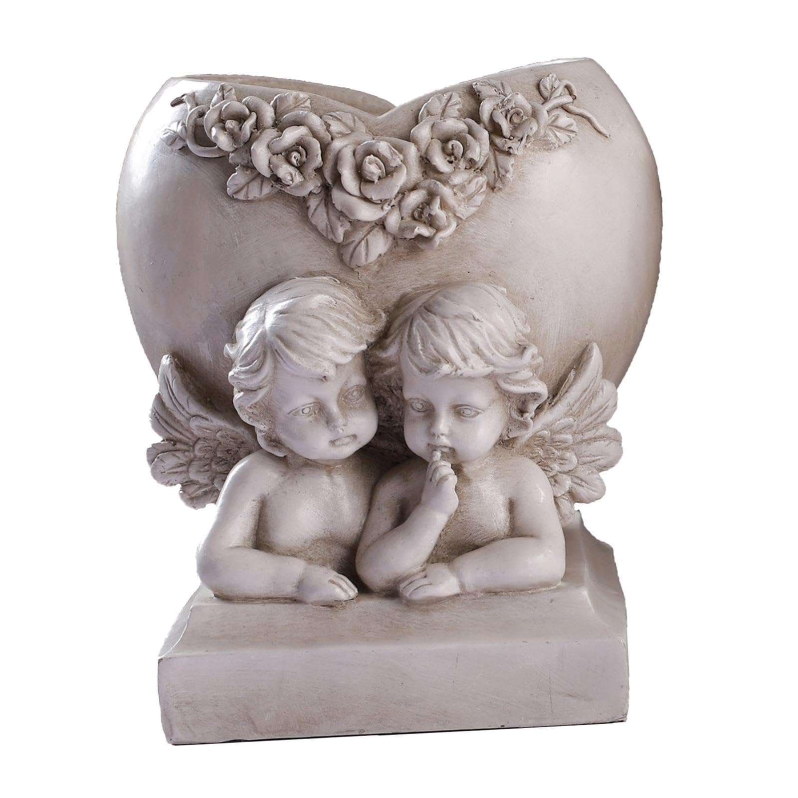 Figurine d'ange en pot de fleurs statue de chérubin en résine style A pour jardin et maison