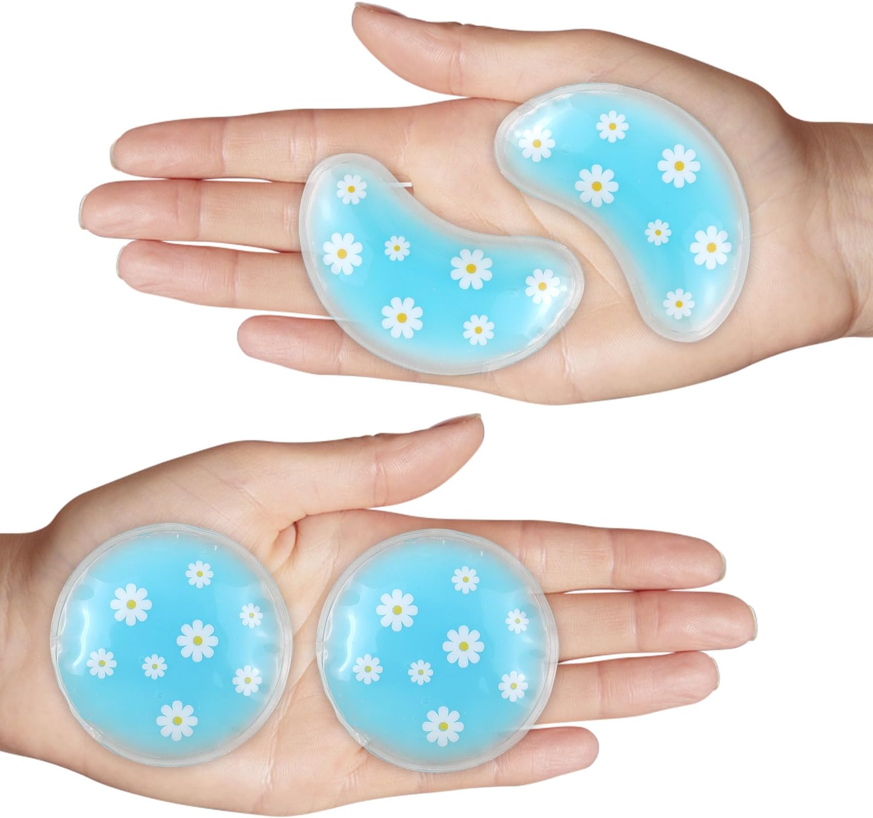 Gel Ice Pack Reusable Cooling Eye Pads and Under Patches,Eye Hot Cold Treatment for Redness,Pain Relief Relax