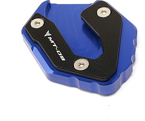 Vista 4 de Soporte de pie lateral de pie de soporte de extensión placa de soporte ampliar para Yamaha MT-09 Tracer MT09 FZ09 2015-2019 2020 motocicleta CNC Azul