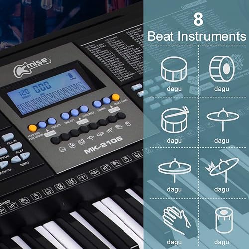 Miniatura 5 de Kmise Mini teclado de piano de 32 teclas pequeño teclado electrónico digital portátil con 30 canciones de demostración regalo musical para niños