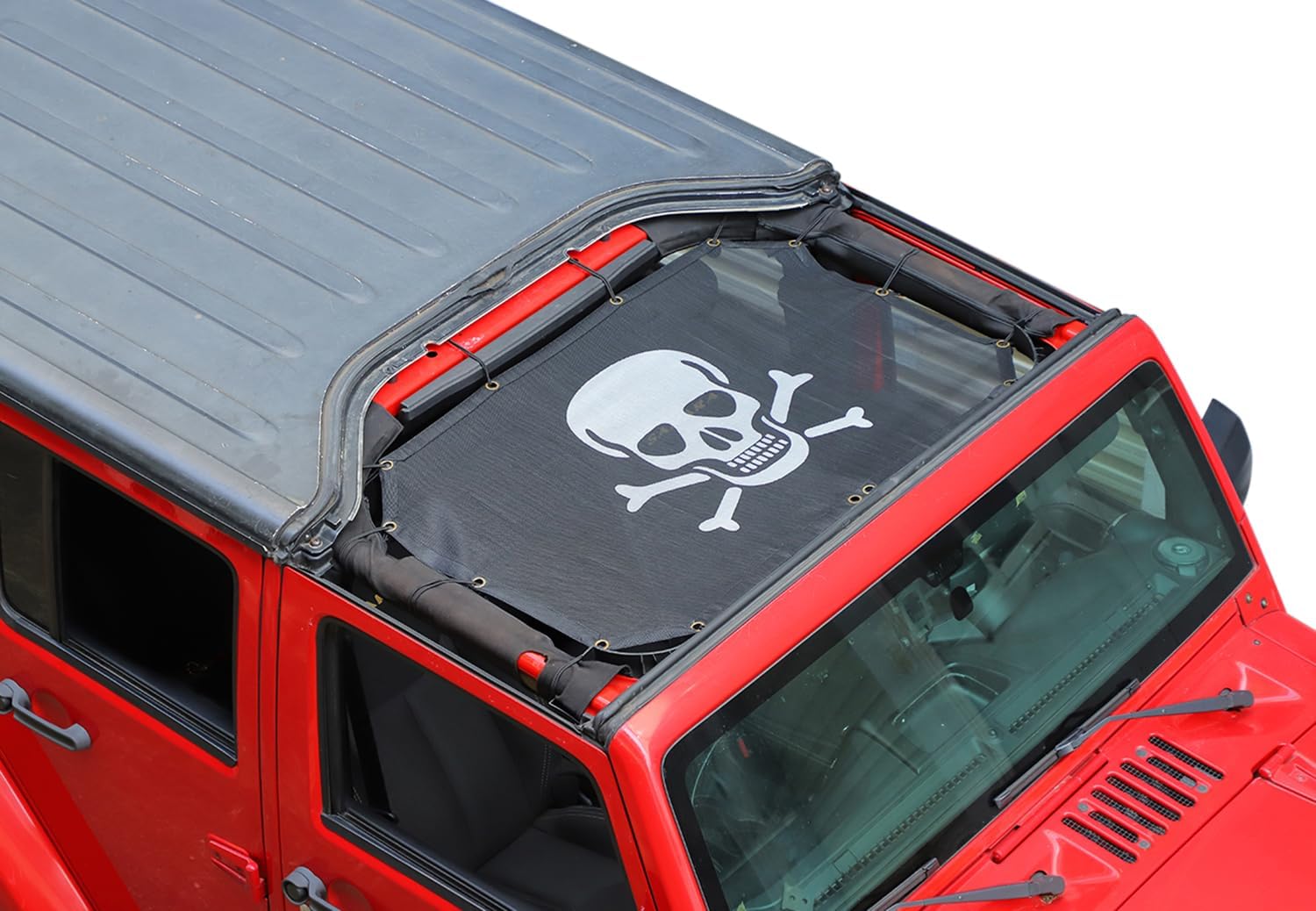 Sunshade Mesh Top Heat Insulation Top Sun Shade Cover Net for Jeep Wrangler JK 2007 2008 2009 2010 2011 2012 2013 2014 2015 2016 2017 Exterior Accessories