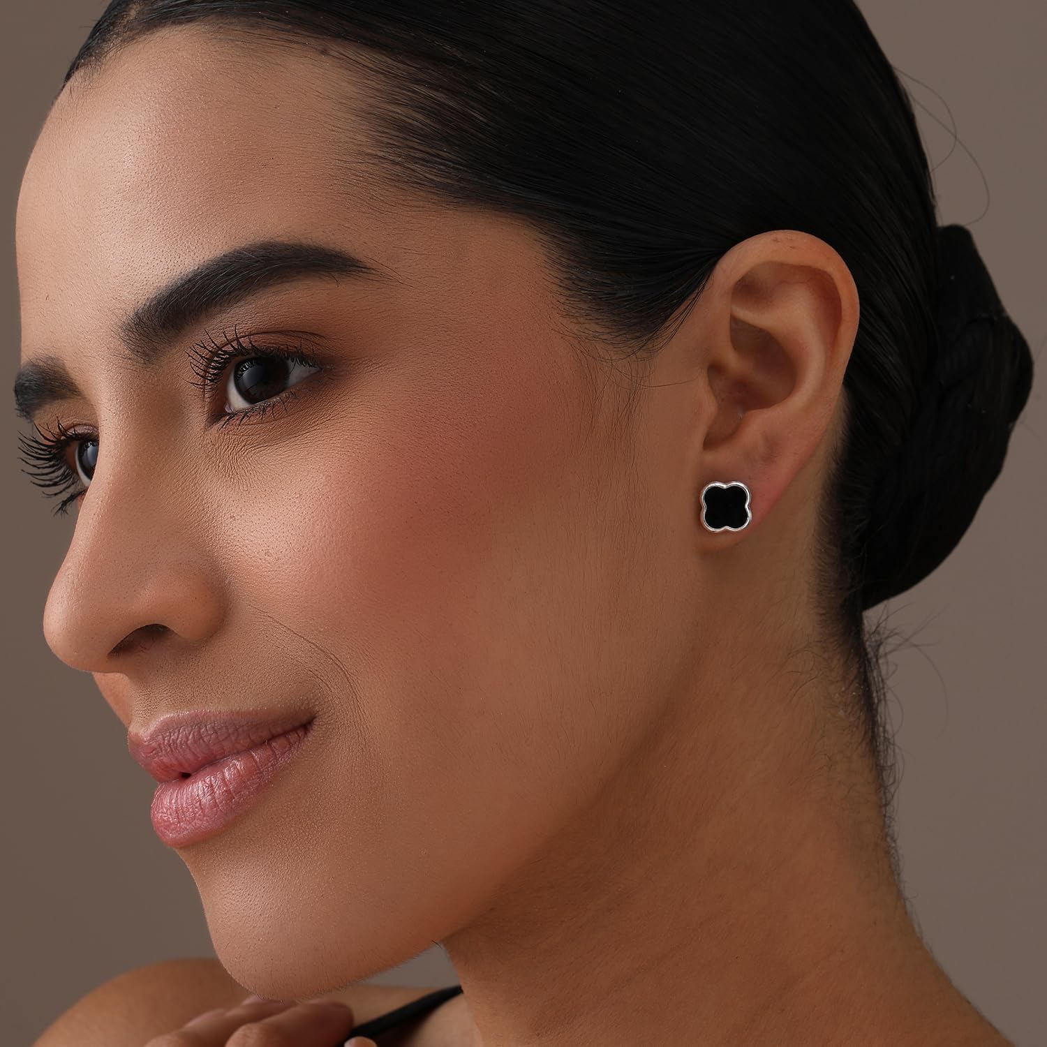 LeCalla 925 Sterling Silver Drop Earrings | Mother of Pearl Clover Earring | Mother of Pearl Stud Earring | Zirconia MOP Drop Dangle Hoop Earrings for Women
