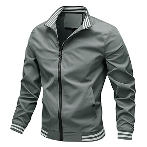 SUWBMHWE Mens Windbreaker Jackets Lightweight Flight for Men Fashion Sun Protection Jacket Fall Waterproof Mens Upf 50