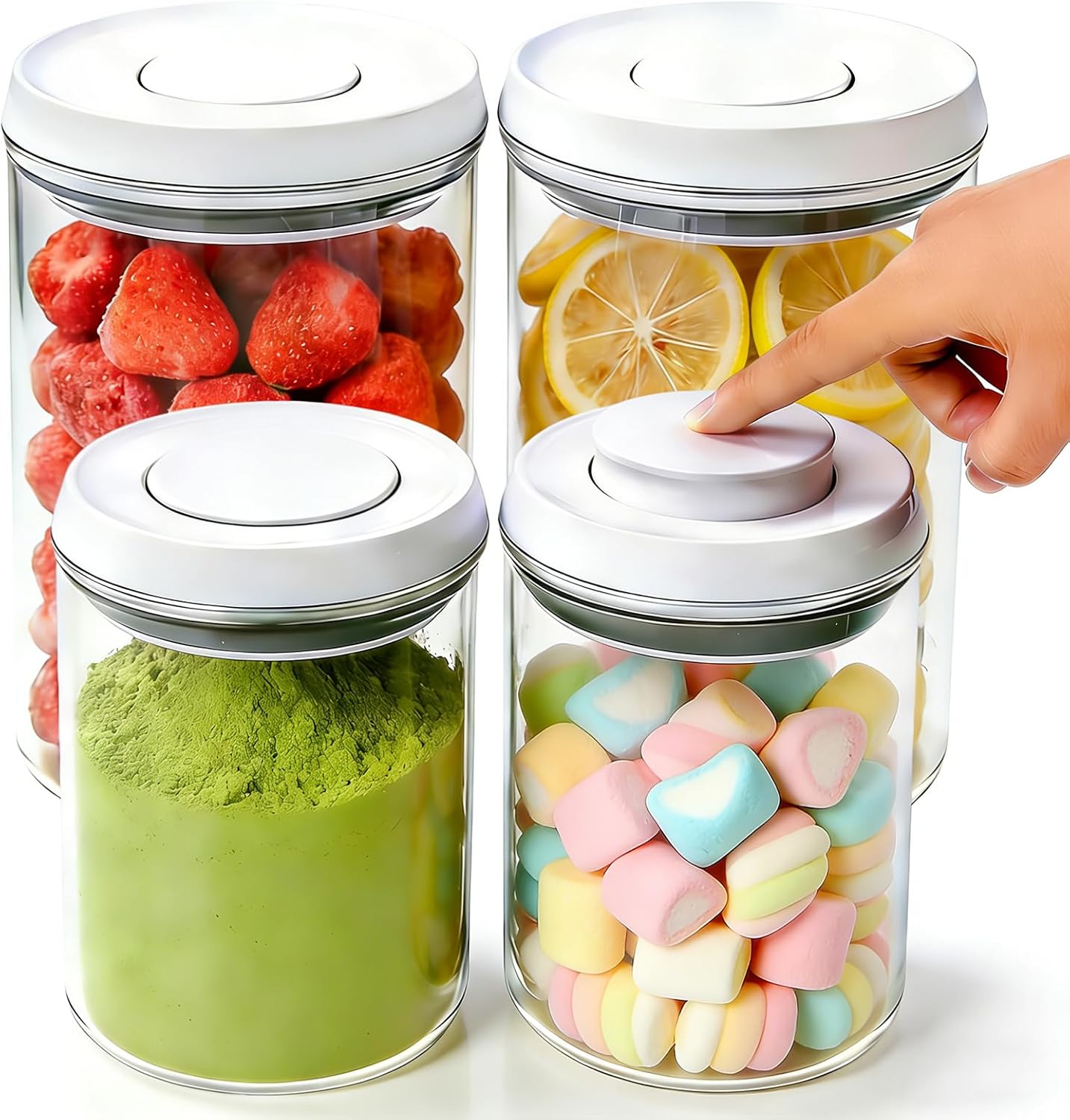 4-Piece BPA-Free Airtight Kitchen Storage Set for Cereal & Flour