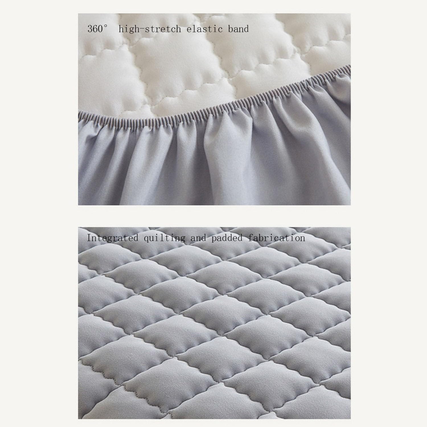 Set coprimaterasso con Angoli Profondi 100x200-200x220 cm con federe trapuntate, Impermeabili e antimacchia (Giallo, 180x200 cm)