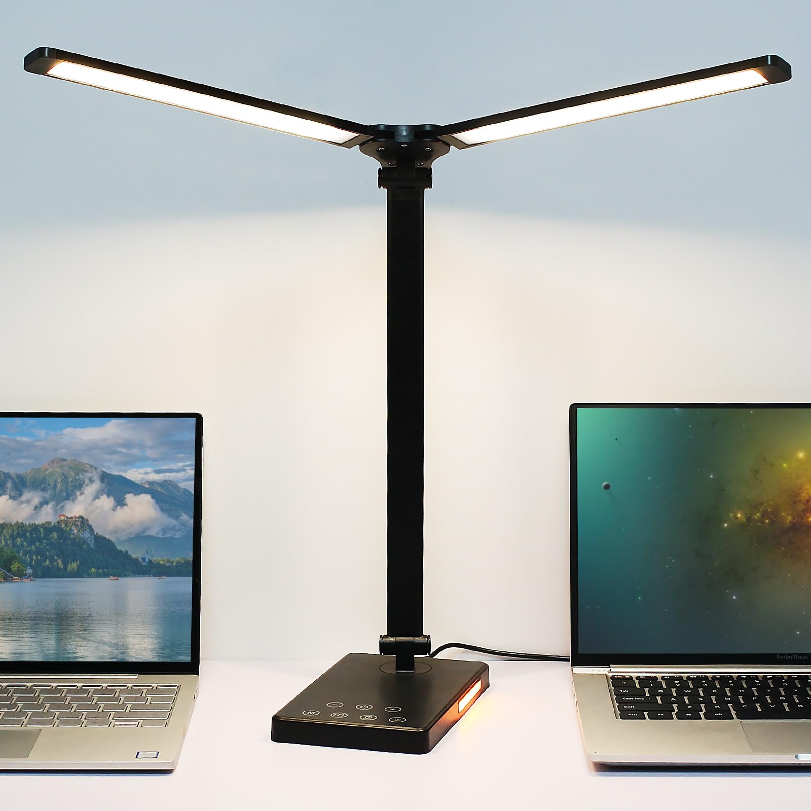 iVict Schreibtischlampen für Kinder, Touch-Steuerung, 5 Beleuchtungsmodi, USB-Ladefunktion, automatischer Abschalt-Timer