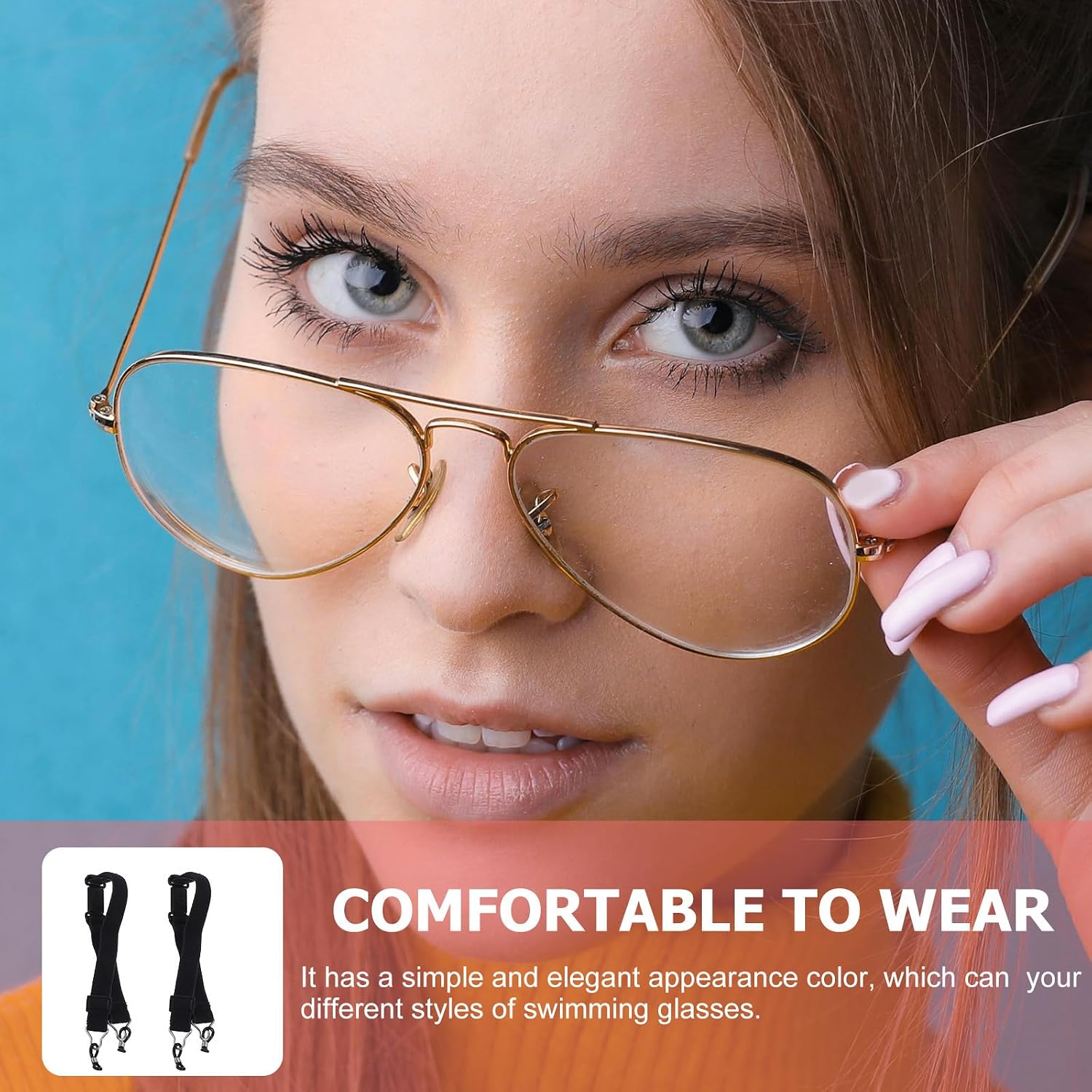 2pcs Nylon Glasses Strap with Quick-release Buckle Design, Versatile Eyeglass and Sunglass Holder for Everyday Use and Work, Stylish Black Lanyard Accessory