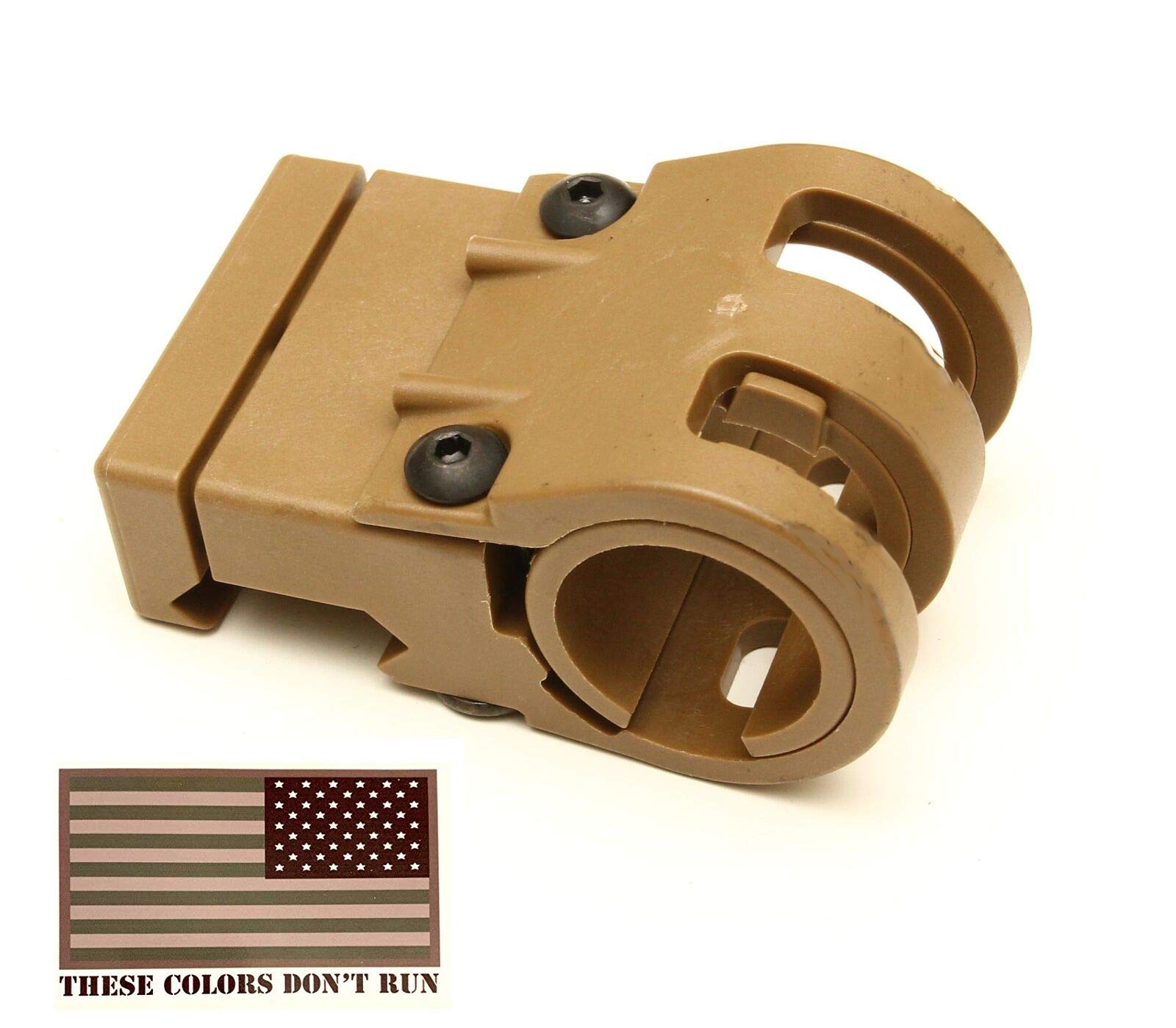 VTAC MK4 Polymer Flashlight Mount & American Flag Decal (Coyote Brown)