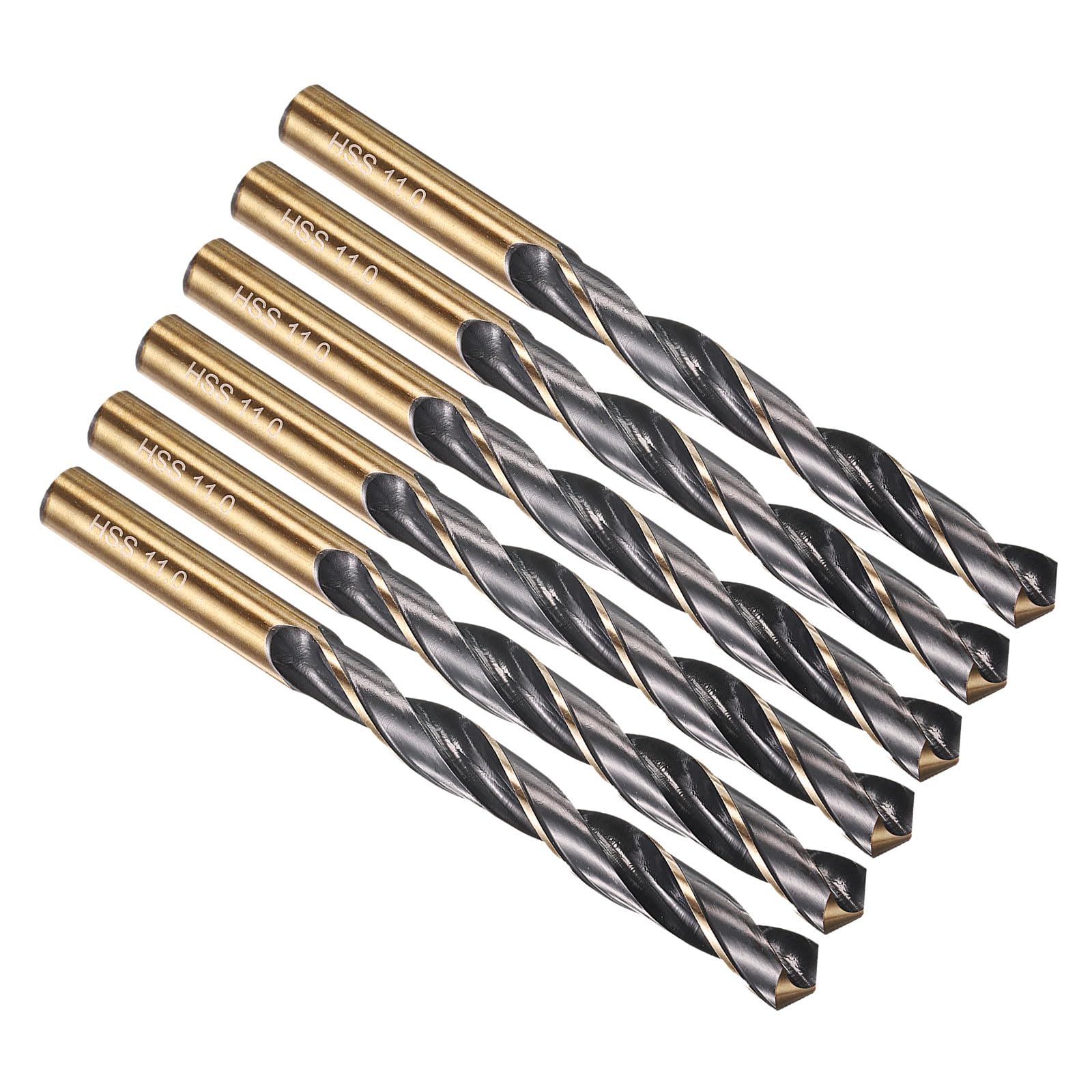 PATIKIL Barrena 11mm 135° Vástago Recto Estándar 6 Piezas