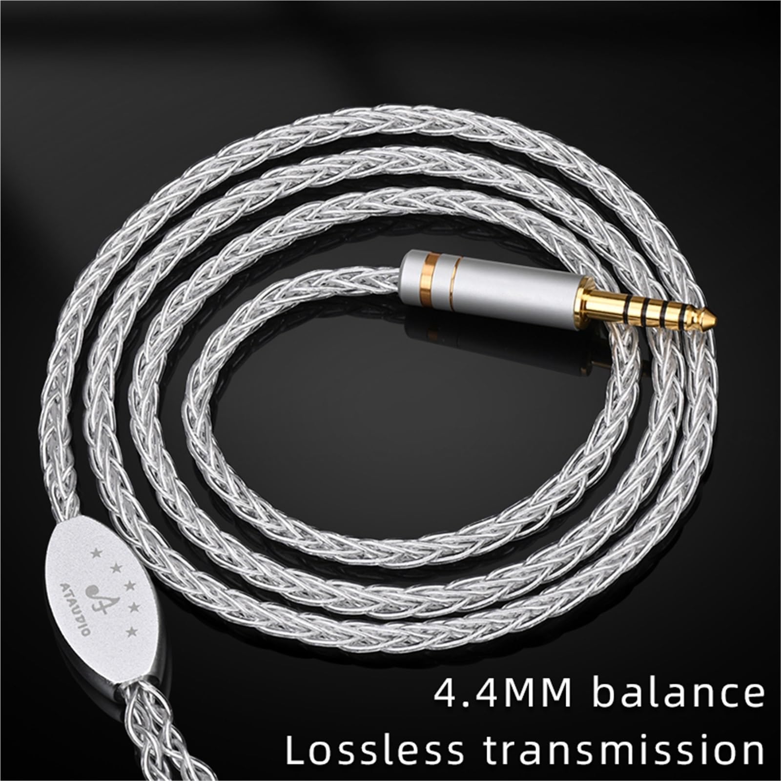 Kabel audio HiFi z gniazdem 4,4 mm, zrównoważony interfejs 4,4 do 2 RCAA, kabel sygnałowy do słuchawek, wzmacniacz 4,4 mm do 2 RCA (1 m)