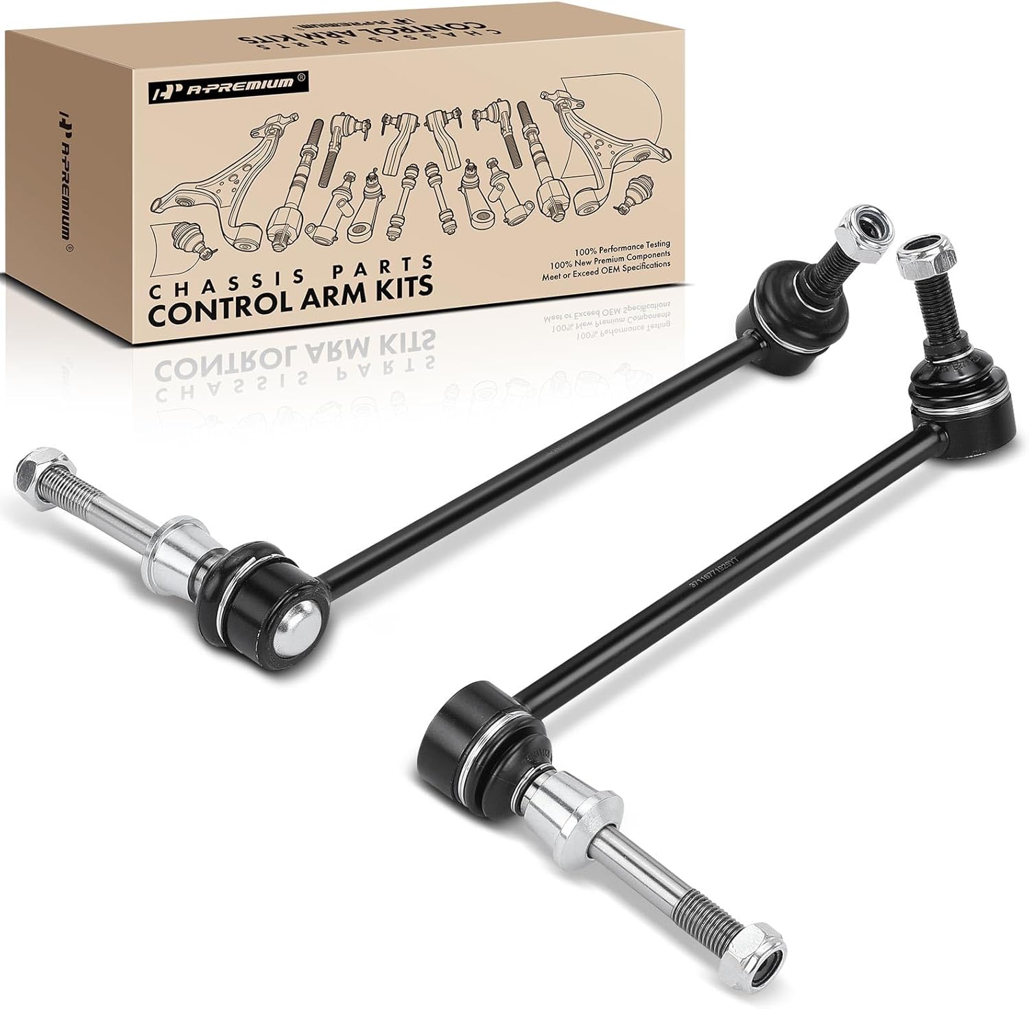 A-Premium 2 x Front Sway Bar Links Stabilizer Bar Links, Compatible with BMW X5 2007-2018, X6 2008-2019