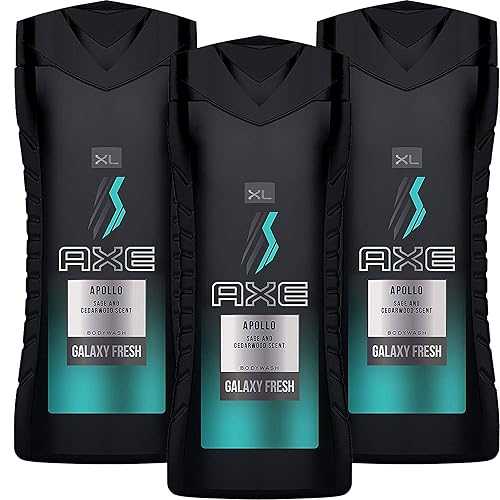 Axe Gel de baño para hombre, Apolo, 13.5 fl oz 13.5 fl oz, paquete de 3