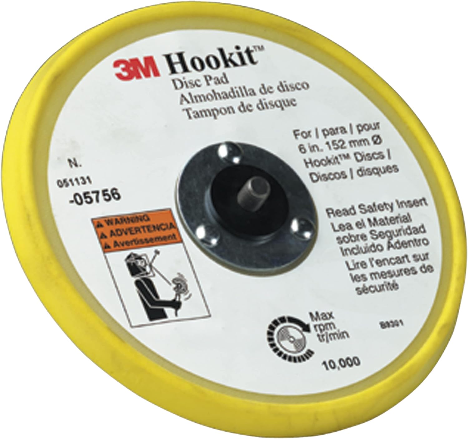 3M Hookit Low Profile Disc Pad, 6 Inches 1 Pad