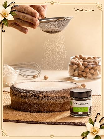 Pure Premium Organic Madagascan Vanilla Bean Powder (20g) | Premium Powder for Baking & Puddings | Natural Ground Vanilla Beans | Vanillabazaar