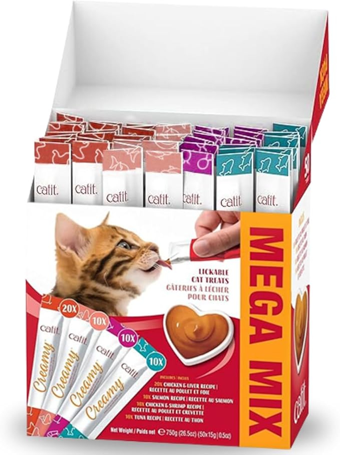 Catit Catit Creamy Lickable Cat Treat - Sabor Surtido - 50 Paq miniatura 2