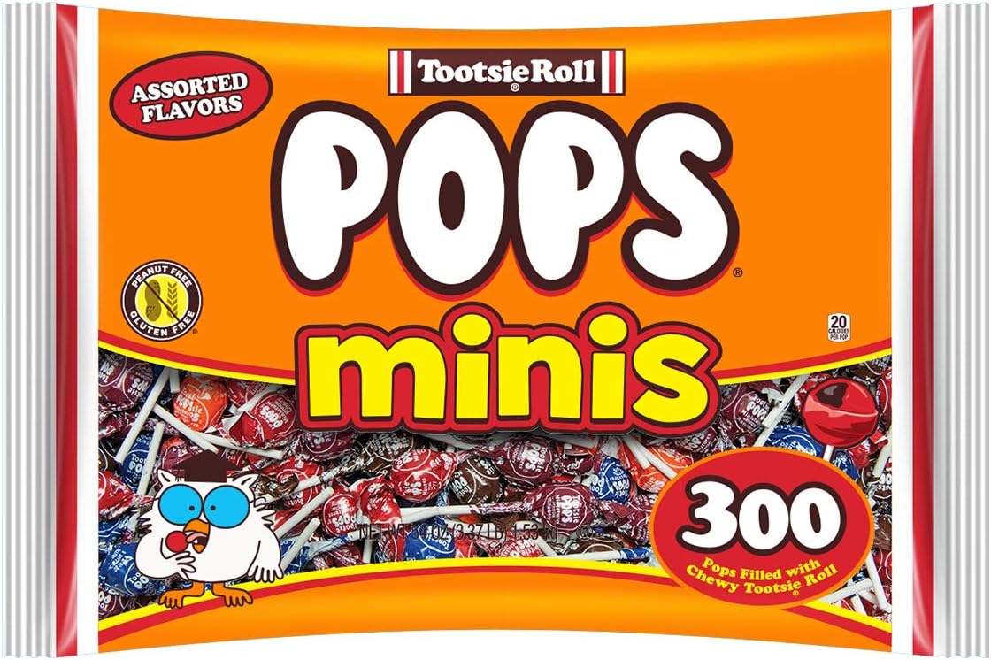 Tootsie Roll Pops Minis with Chocolatey Center, Mini Assorted, 300 Count