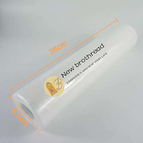 Miniatura 10 de New brothread Rollo estabilizador de bordado a máquina de malla que no se ve, rollo de 12 pulgadas x 50 yardas, peso ligero de 1.8 onzas, cortado en