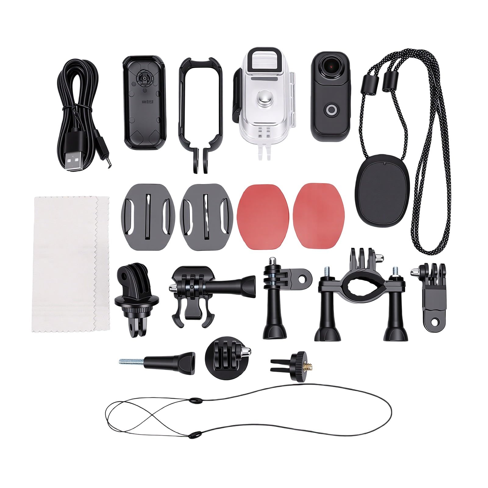 Sxhlseller Action Camera 4K con Clip, WiFi 512 GB, per Viaggi All'aperto