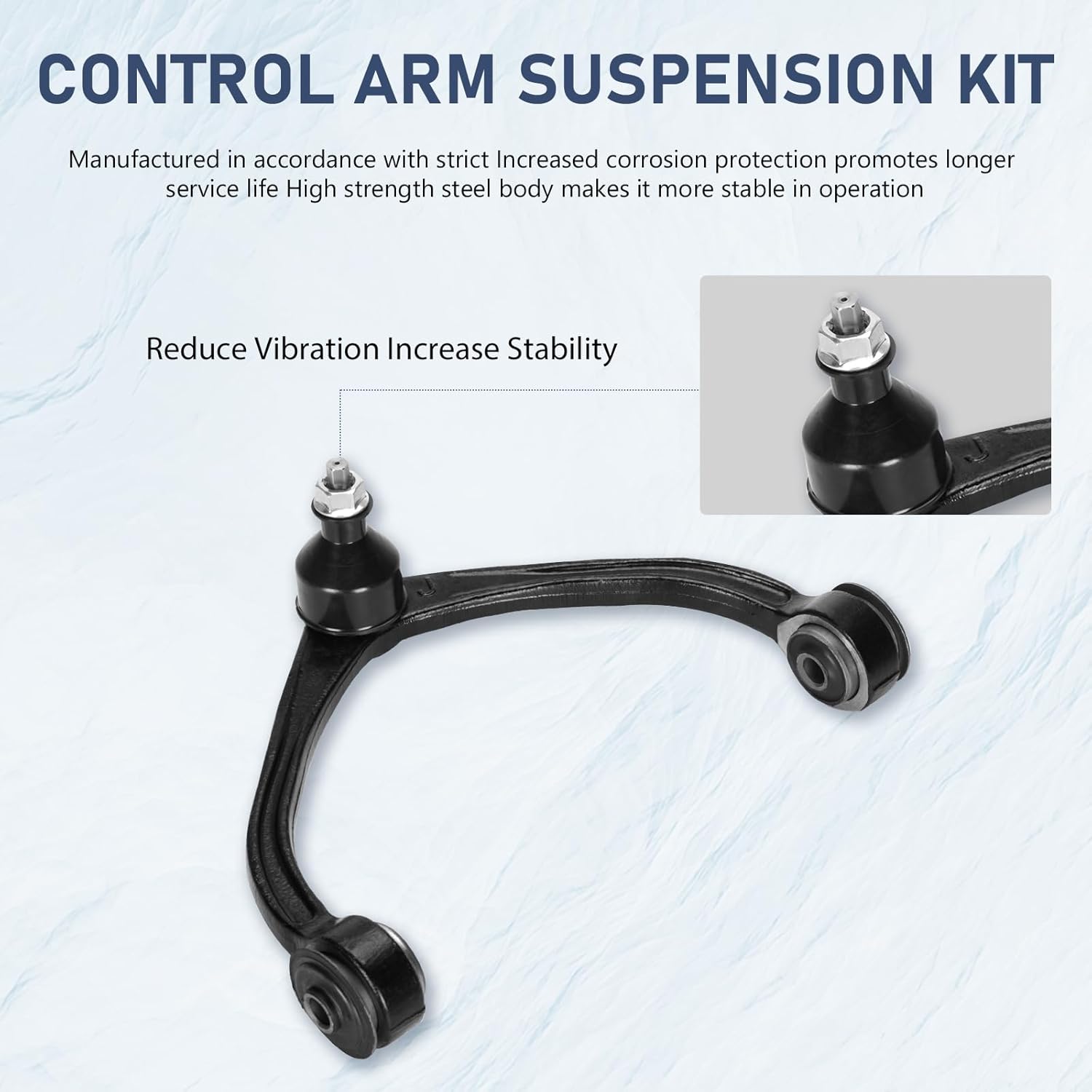 10pcs Front Upper Left Right Side Control Arm Assembly Compatible with Dodge Dakota 05-10 Ram Dakota 11 Mitsubishi Raider 06-09 w/Ball Joint Tie Rod End K620006 K80605 K750263 EV800099 ES3571 BT-637