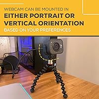Vista 6 de Streamcam - Soporte de trípode compatible con Logitech Funda de cámara web y soporte para cámara web Accesorio para cámara web para PC