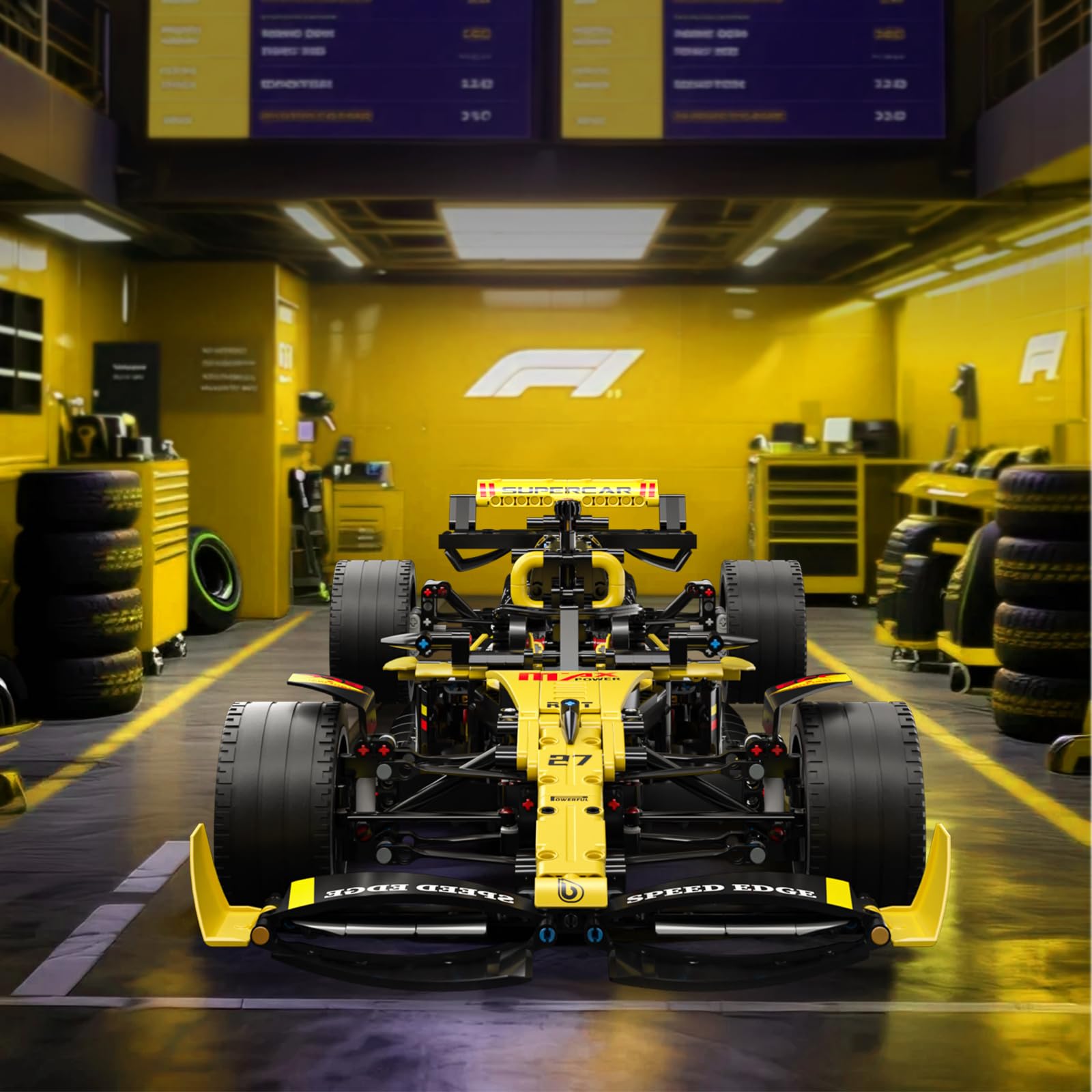 Technic F1 RS20 Racing Car Building Kit – 1:8 Scale Collectible Set for Adults, 1650+ PCS Display Model with Realistic Details – DIY Engineering Gift for F1 Fans, Home or Office Display