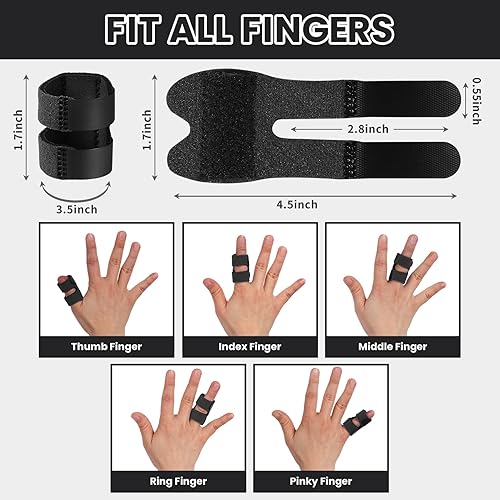 Miniatura 7 de Férulas para dedo pulgar, soporte de pulgar para rotoalisadoartritis, protector de dedos para pulgarmedioanilloíndicededo meñique, negro, corto, 4